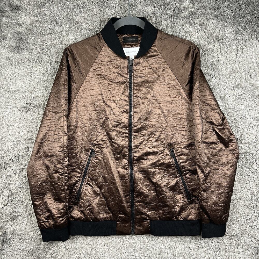 Calvin Klein Mens Copper Bomber Jacket Small
